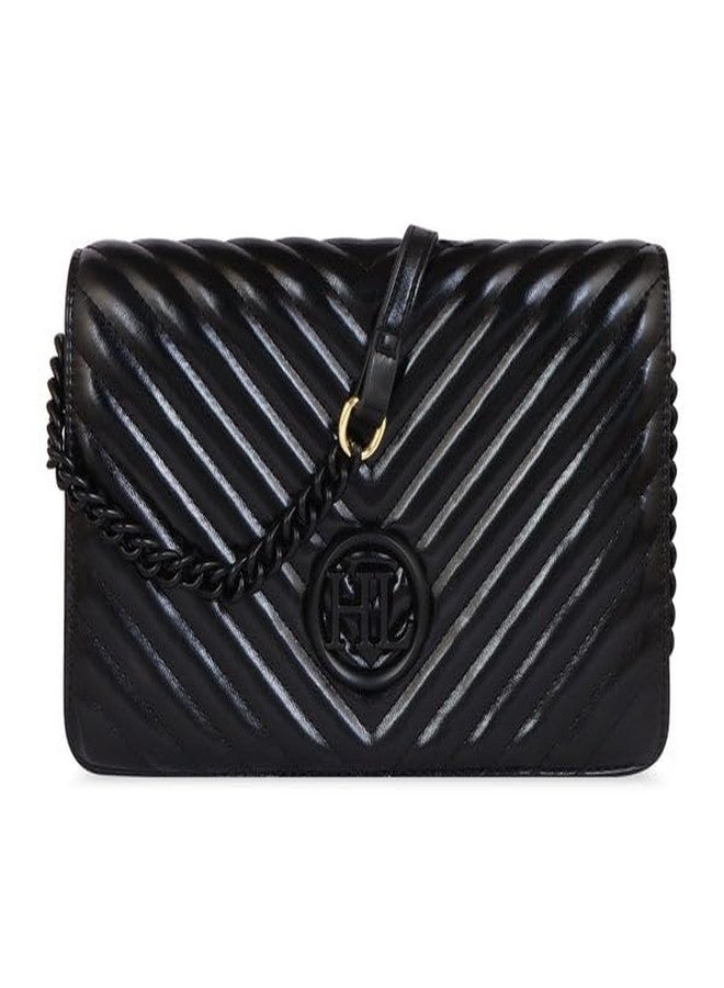 هاستر حقيبة كتف هامستر لندن نايتس إيديت سوداء | حقيبة كروس أنيقة للنساء | خفيفة الوزن وعصرية للاستخدام اليومي - Image 1